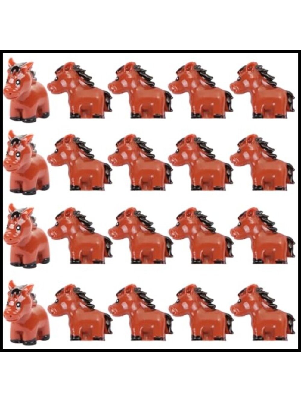 20Pc Mini Resin Horse Figurines Cake Toppers DIY Craft Decor